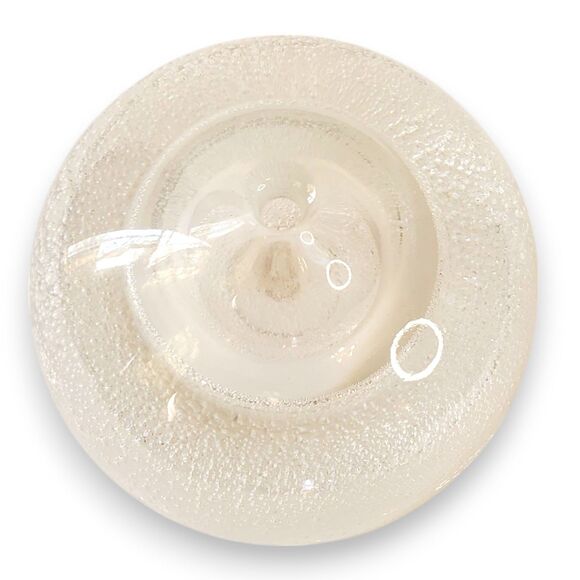 VTG Polish Art Glass Oil Lamp Orb Controlled Bubble Bullicante Crystal MCM Heavy - Picture 7 of 14